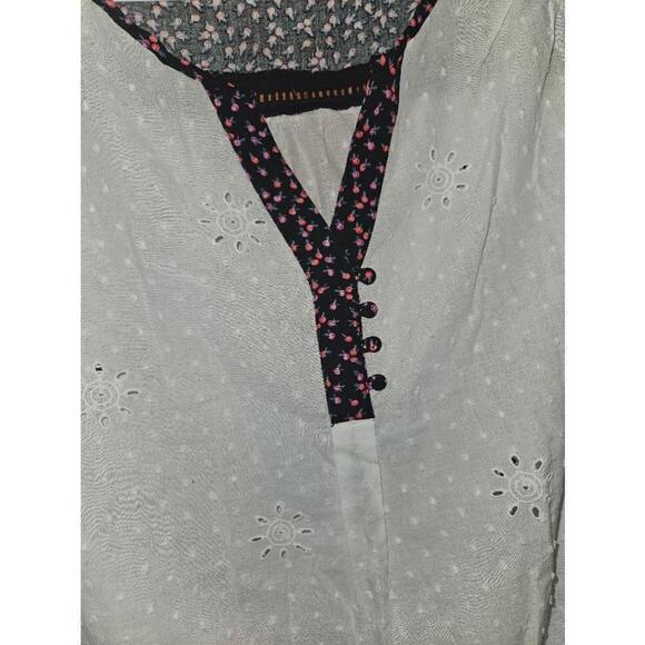 Matilda Jane Blouse Women's Size Small White Black Floral - Picture 6 of 11